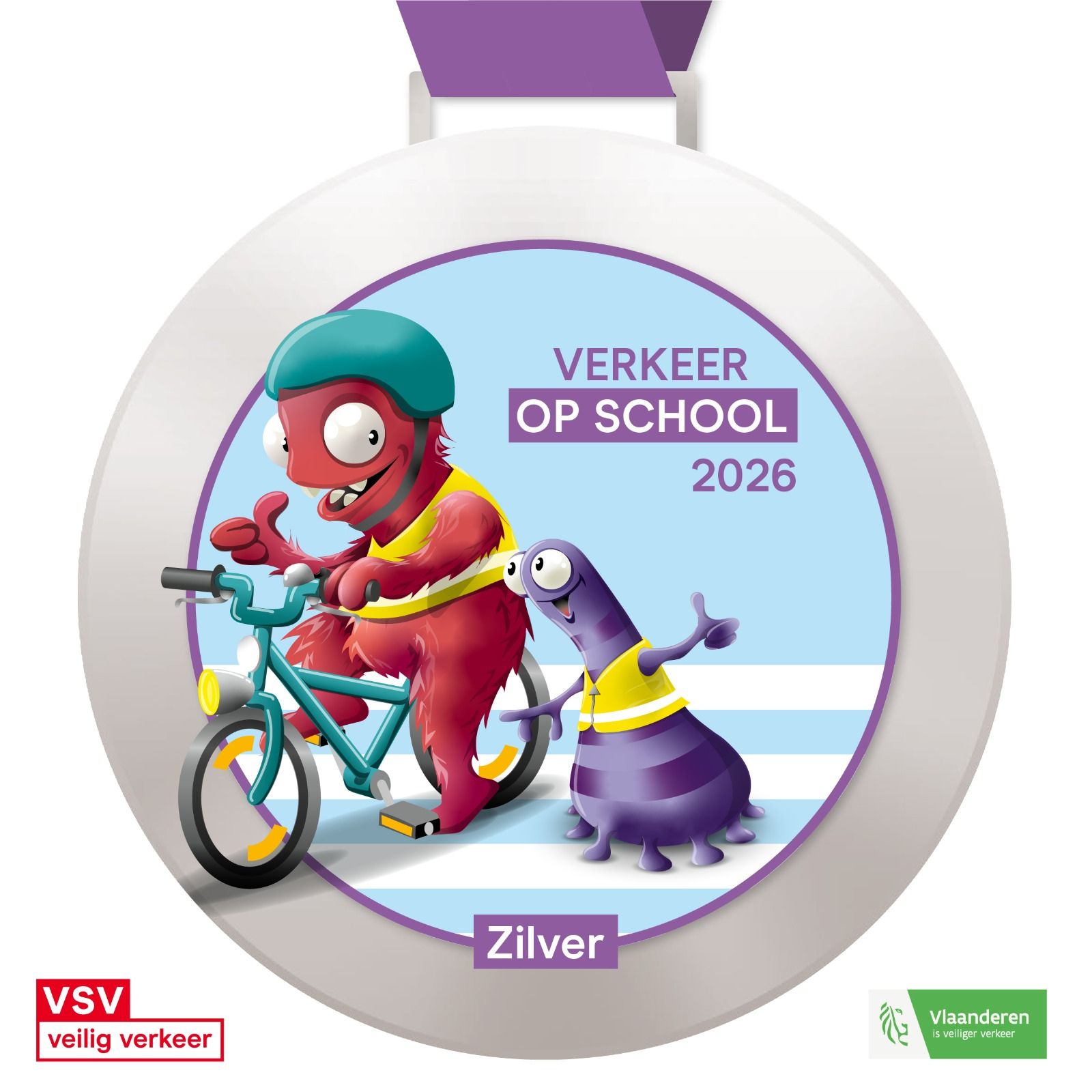 zilveren Verkeer op School-medaille